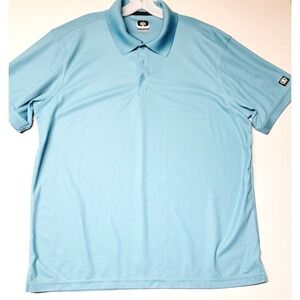 OGIO Polo Shirt Mens XL Light Blue Short Sleeve Performance Golf Textured Top